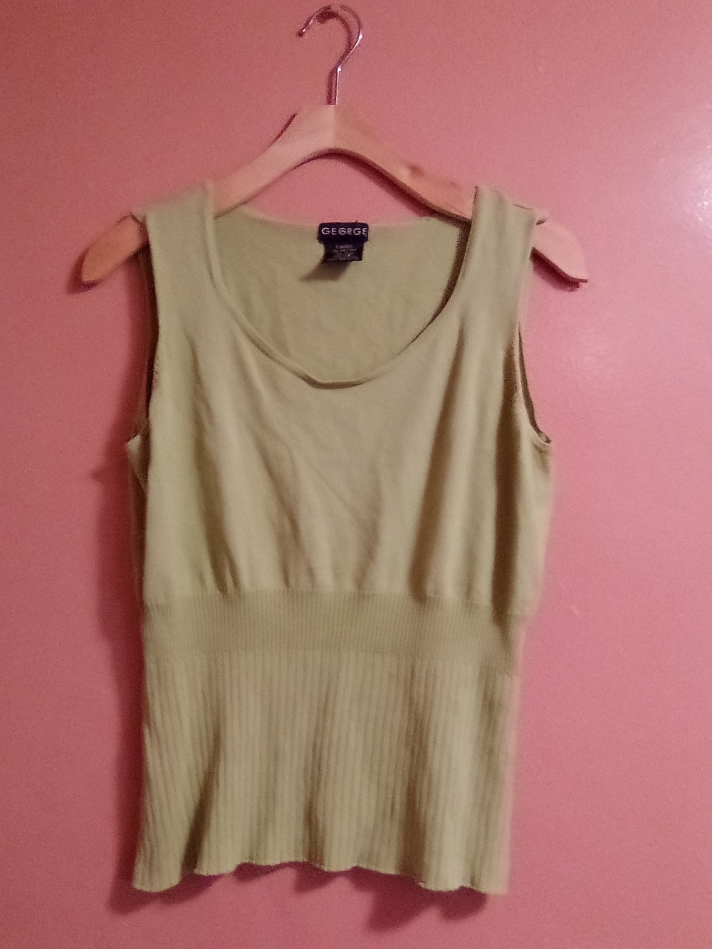 George Light Green Ribbed Waist Tank Top ( Bag C )